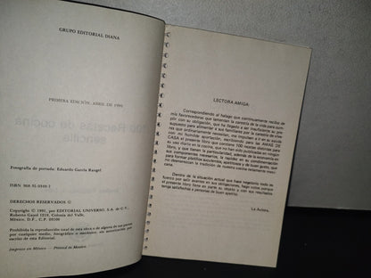 93- 100 Recetas De Cocina Sencilla - Josefina Velázquez De León - Primera Edición, Abril De 1991