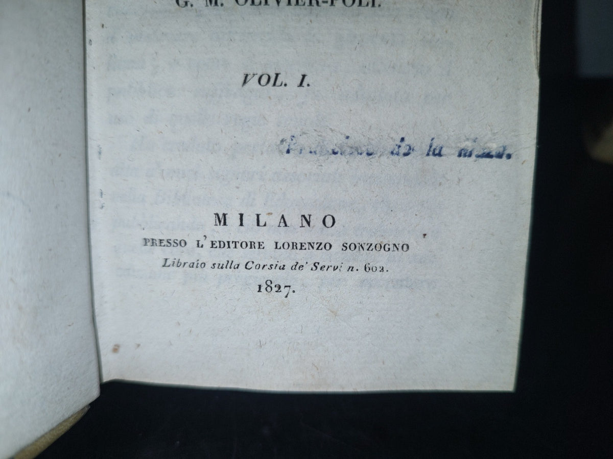60- Dizionario Istorico Degli Uomini Celebri Di Tutti I Secoli E Di Tutte Le Nazioni - G. M. Olivier-Poli. Milano 1827