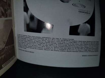 123- Lo Mejor De Lágrimas Y Risas Presenta: Ladronzuela. Umbral - Año I, No. 31, Octubre 2003