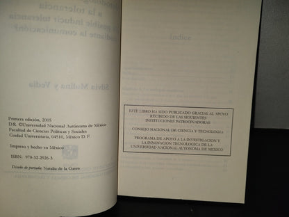 201- Metodología De Inducción A La Tolerancia. ¿Es Posible Inducir Tolerancia Mediante La Comunicación? - Silvia I. Molina Y Vedia - Unam. 1A. Ed. 2005