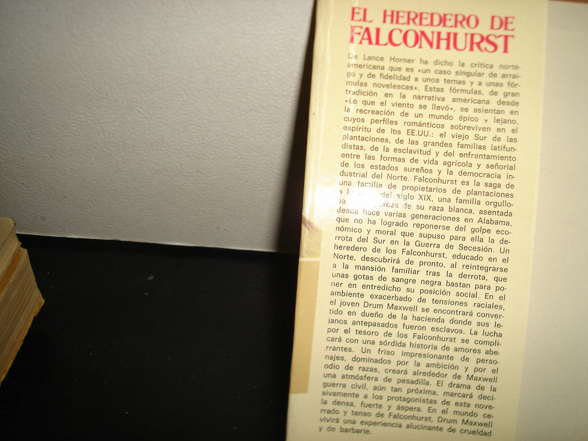 30- El Heredero De Falconhurst - Lance Horner