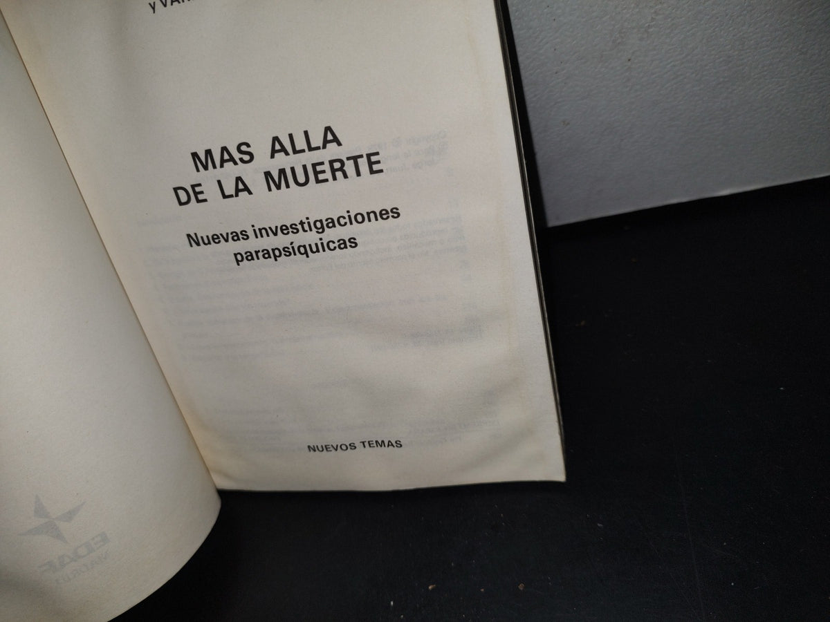 75- Más Allá De La Muerte. Nuevas Investigaciones Parapsíquicas - Alain Sotto Y Varinia Oberto