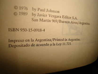 23- La Historia Del Cristianismo - Paul Johnson - Javier Vergara Editor, Primera Edición 1989