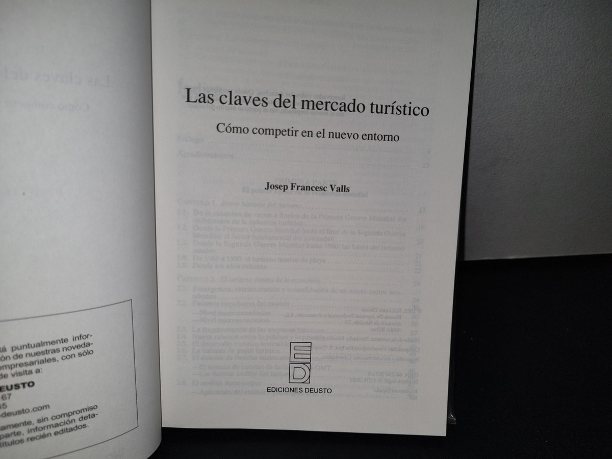 180- Las Claves Del Mercado Turístico. Cómo Competir En El Nuevo Entorno -Josep Francesc Valls