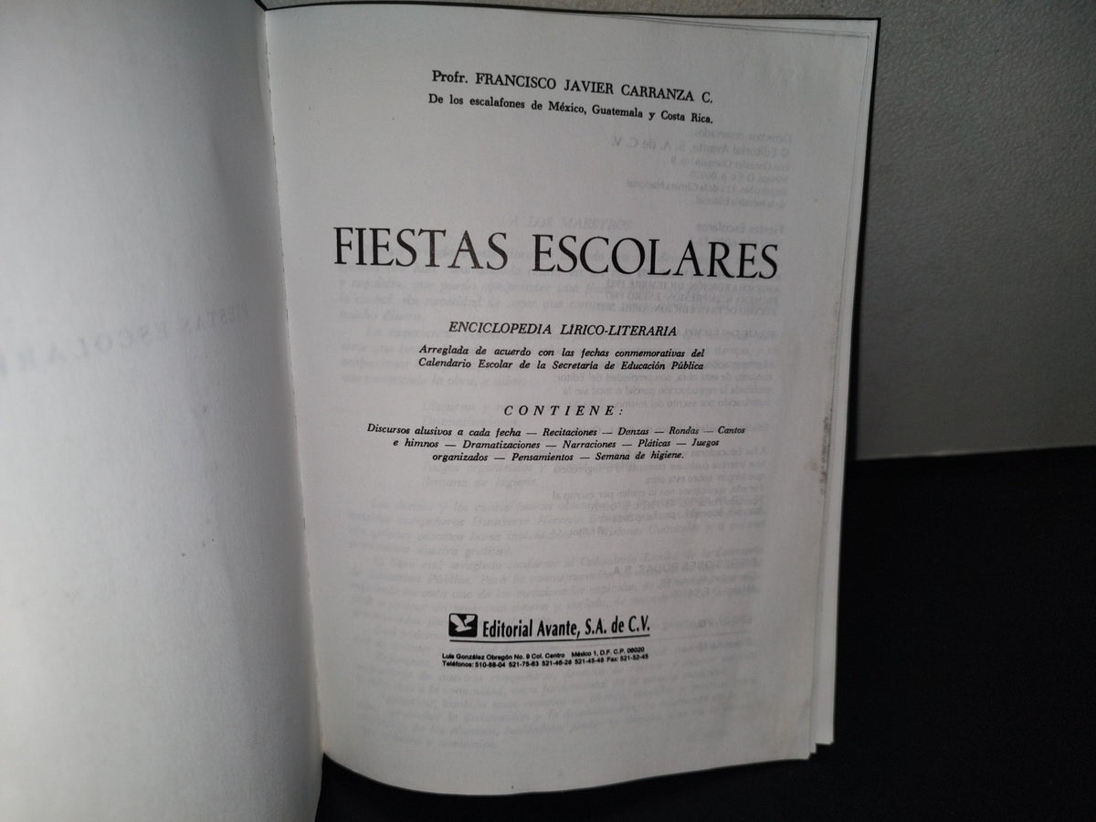 151- Fiestas Escolares. Enciclopedia Lírico-Literaria - Francisco Javier Carranza - 2002