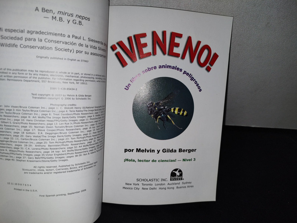 68- ¡Veneno! Un Libro Sobre Animales Peligrosos - Melvin Y Gilda Gerber