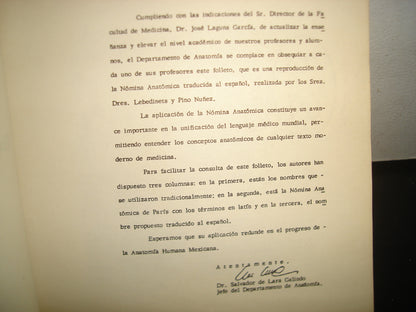 38- Terminología Anatómica Internacional, Universidad Nacional Autónoma De México