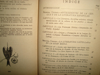 34- Literatura Española. Tercer Curso De Español - S. Anaya Solórzano - 1965