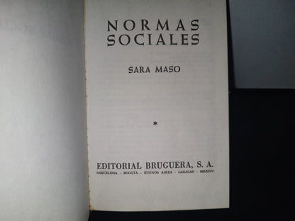 60- Normas Sociales - Sara Maso - Editorial Bruguera 1972