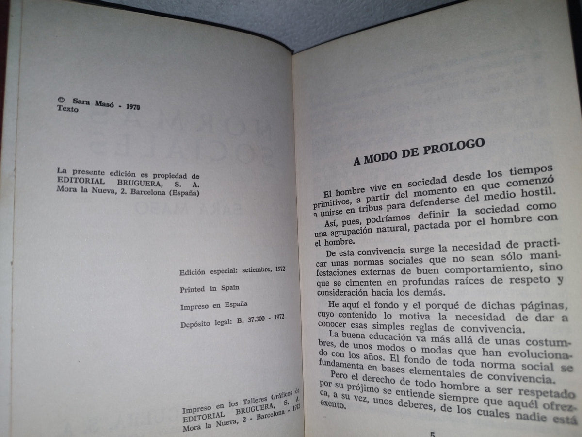 60- Normas Sociales - Sara Maso - Editorial Bruguera 1972