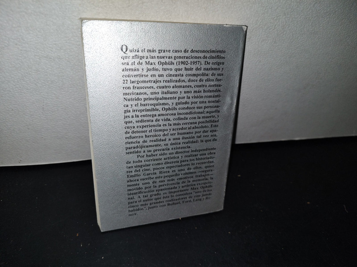 179- Max Ophüls - Emilio García Riera - Universidad De Guadalajara - Primera Edición 1988