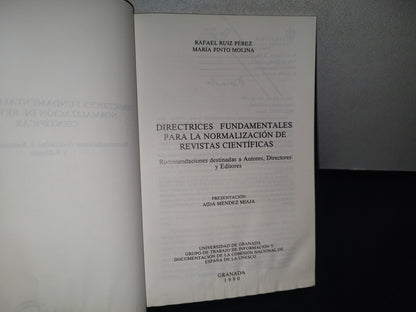 93- Directrices Fundamentales Para La Normalización De Revistas Científicas - Rafael Ruiz Pérez