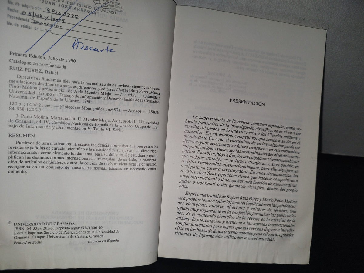 93- Directrices Fundamentales Para La Normalización De Revistas Científicas - Rafael Ruiz Pérez