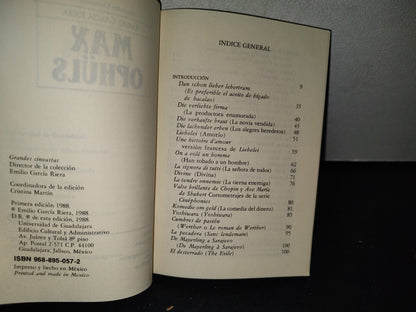 179- Max Ophüls - Emilio García Riera - Universidad De Guadalajara - Primera Edición 1988