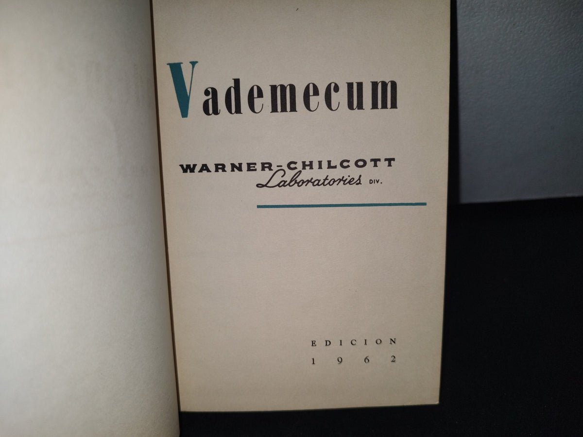 74- Vademecum. Warner-Chilcott Laboratories - 1962