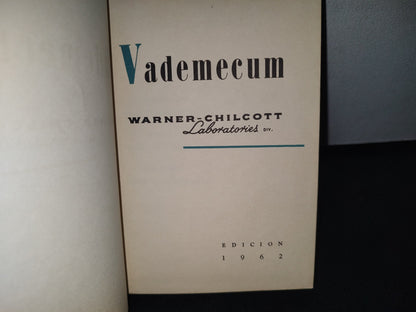 74- Vademecum. Warner-Chilcott Laboratories - 1962