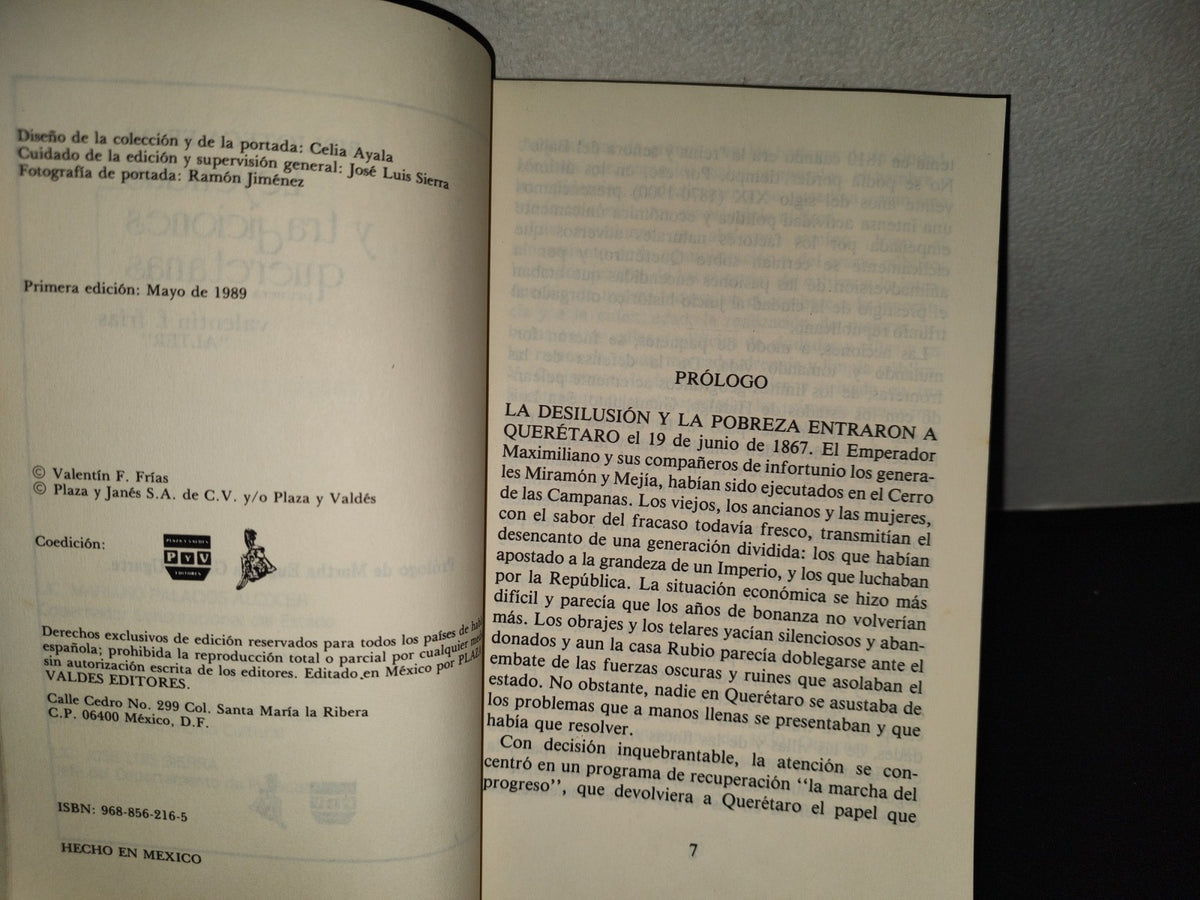 202- Leyendas Y Tradiciones Queretanas. Primera Serie. Biblioteca Frías. P y V Editores. 1A. E. 1989