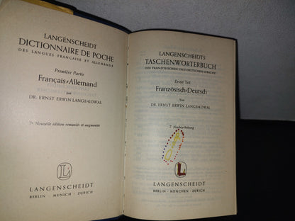 128- Diccionario Francés-Alemán. Langenscheidts Taschenwörterbuch Französisch