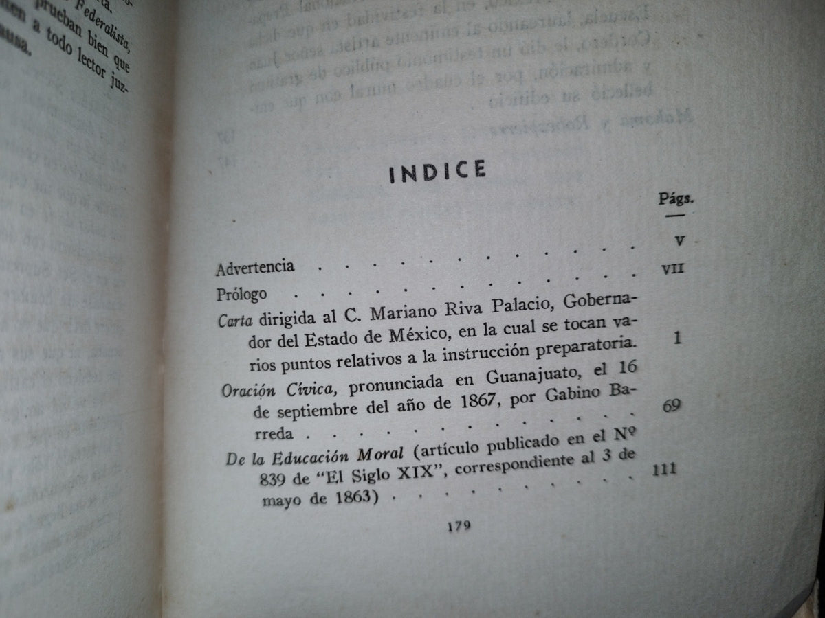 63- Estudios - Gabino Barreda - Biblioteca Del Estudiante Universitario 26. Ediciones De La Universidad Nacional Autónoma. México - 1941