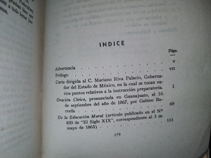 63- Estudios - Gabino Barreda - Biblioteca Del Estudiante Universitario 26. Ediciones De La Universidad Nacional Autónoma. México - 1941