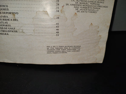 192- Revista Atlas. Presencia Rojinegra. Mundial De Fútbol Argentina 78. Año 1, No. 1 - 1978
