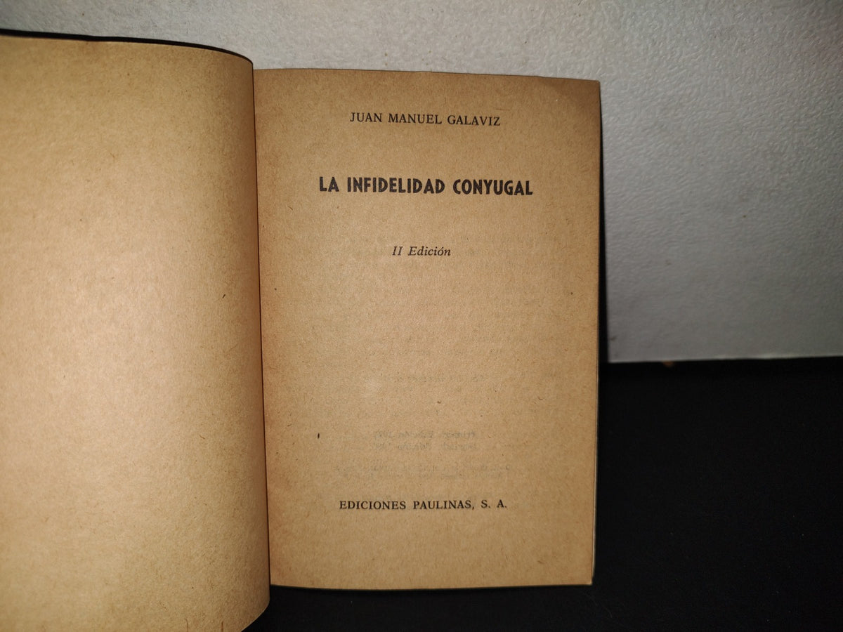 158- Libretillo: Infidelidad Conyugal - Ediciones Paulinas, S. A. - 1980