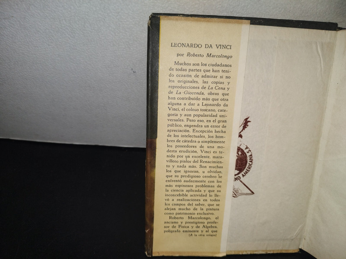 132- Leonardo Da Vinci. Artista Y Hombre De Ciencia - Roberto Marcolongo - 1956