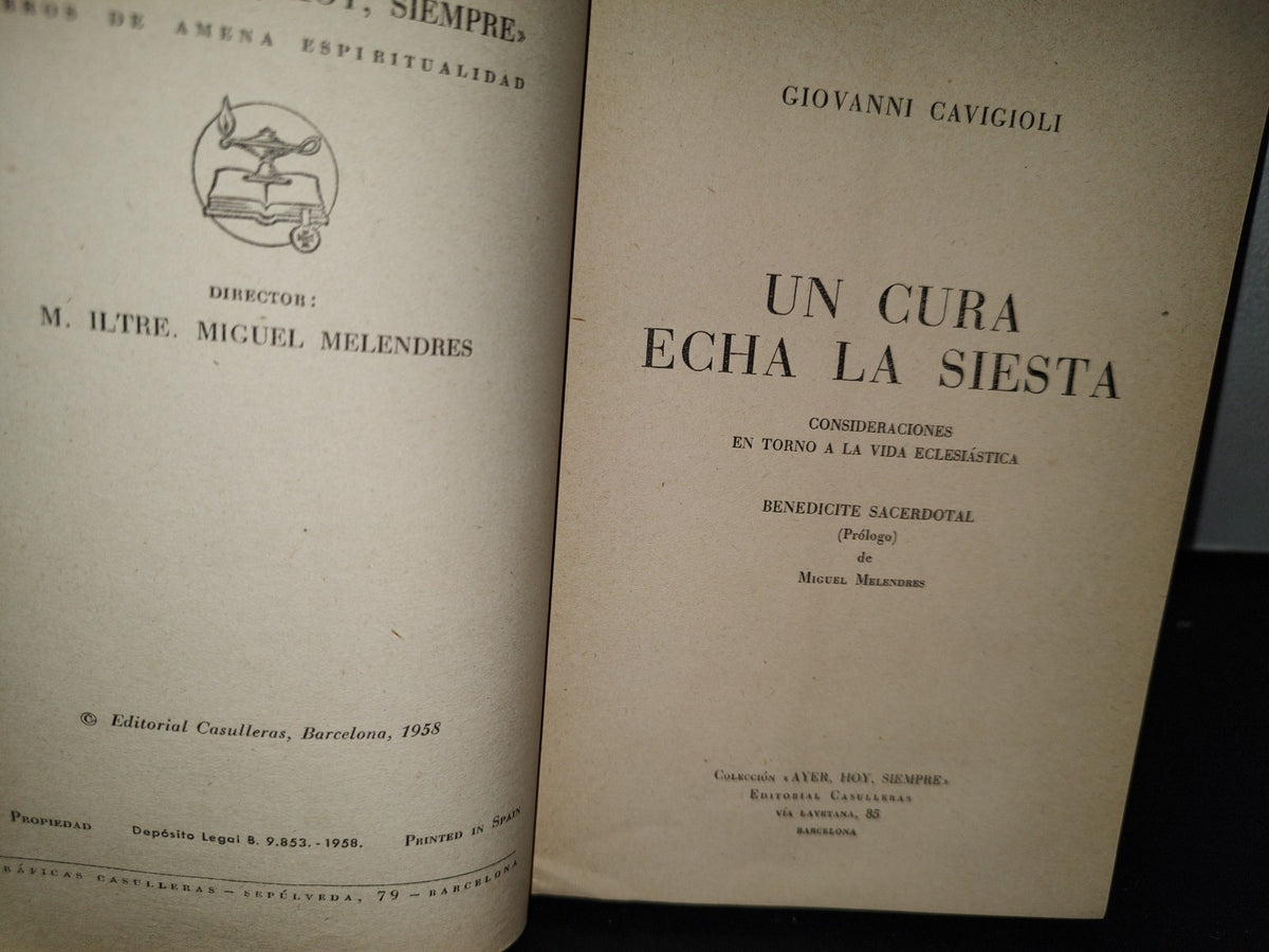 48- Un Cura Echa La Siesta - Giovanni Cavigioli - 1958