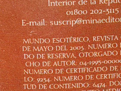 211- Revista Mundo Esotérico. Espiritismo - Número 187, Mayo 2003