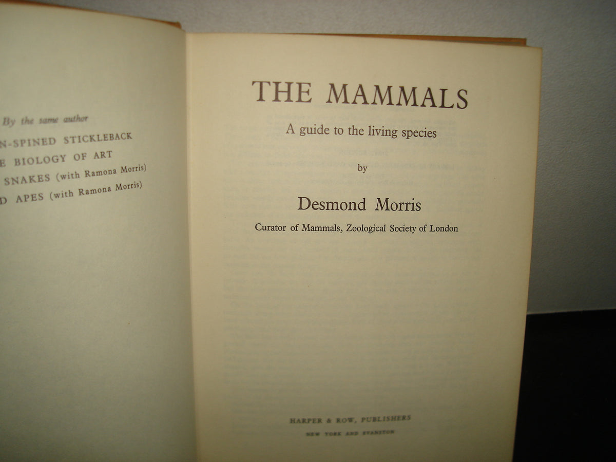 20- Guía De Los Mamíferos. The Mammals. A Guide To The Living Species - Desmond Morris - 1965