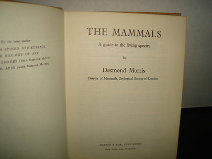 20- Guía De Los Mamíferos. The Mammals. A Guide To The Living Species - Desmond Morris - 1965