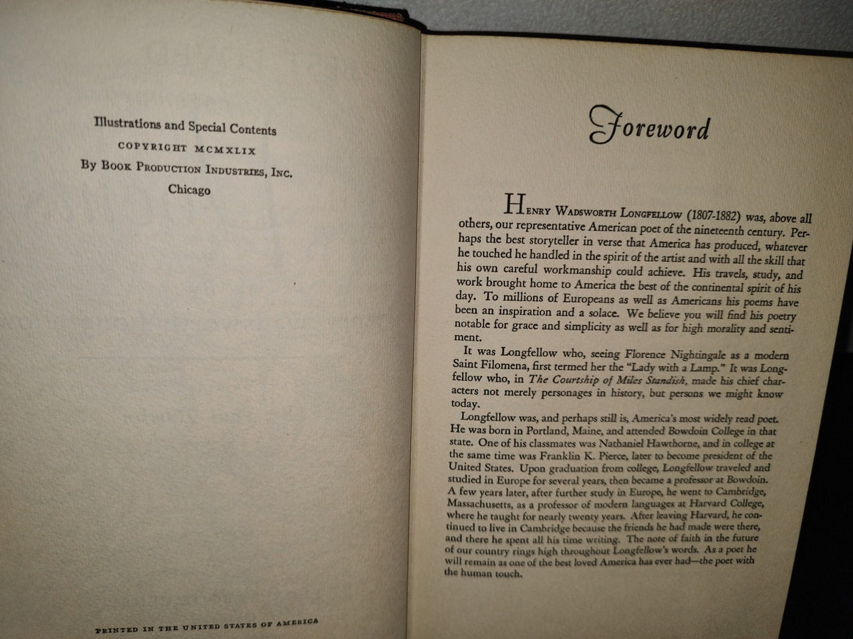 68- Best Loved Poems By Henry Wadsworth Longfellow - 1949