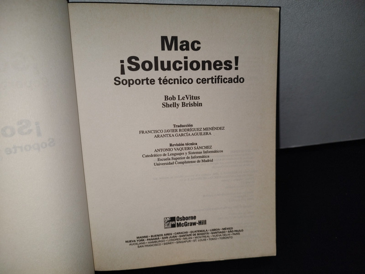 87-2- Mac ¡Soluciones! Soporte Técnico Certificado - Bob Levitus, Shelly Brisbin - 2000