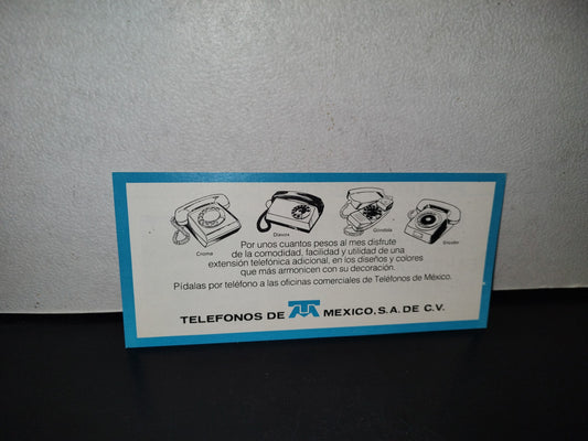 A10C1-2- Publicidad Telmex. Teléfonos De México S. A. De C. V. - 70's