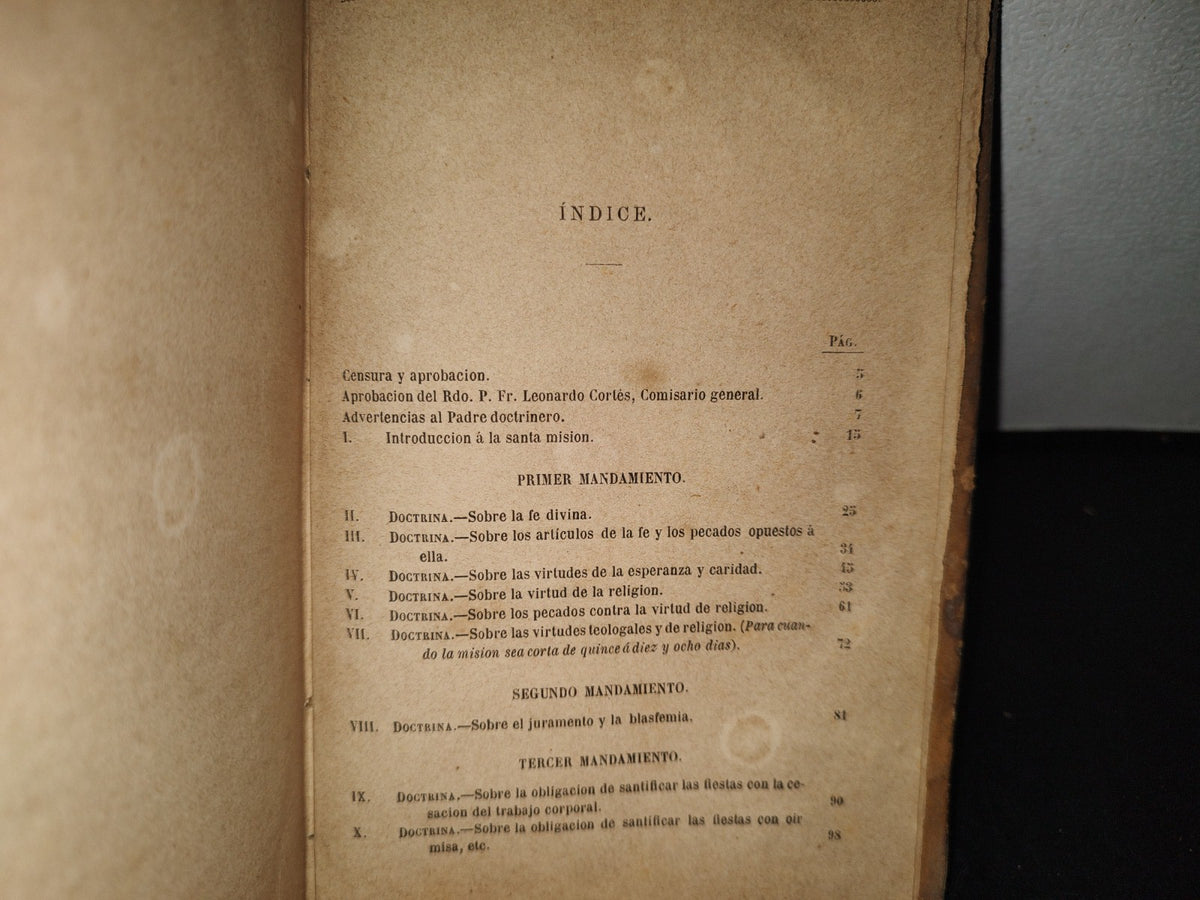 64- Curso De Misiones Apostólicas. Doctrinas Y Sermones - Pedro Gual - Tomo I - 1884
