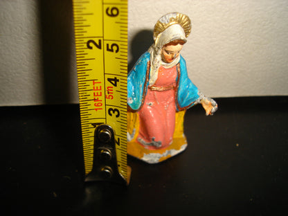 A2- Antigua Figura De Plomo De La Virgen María - 60'S