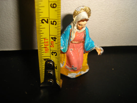 A2- Antigua Figura De Plomo De La Virgen María - 60'S