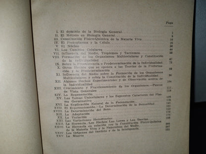 91- Lecciones De Biología General - Fernando Ocaranza - Segunda Edición, México 1931