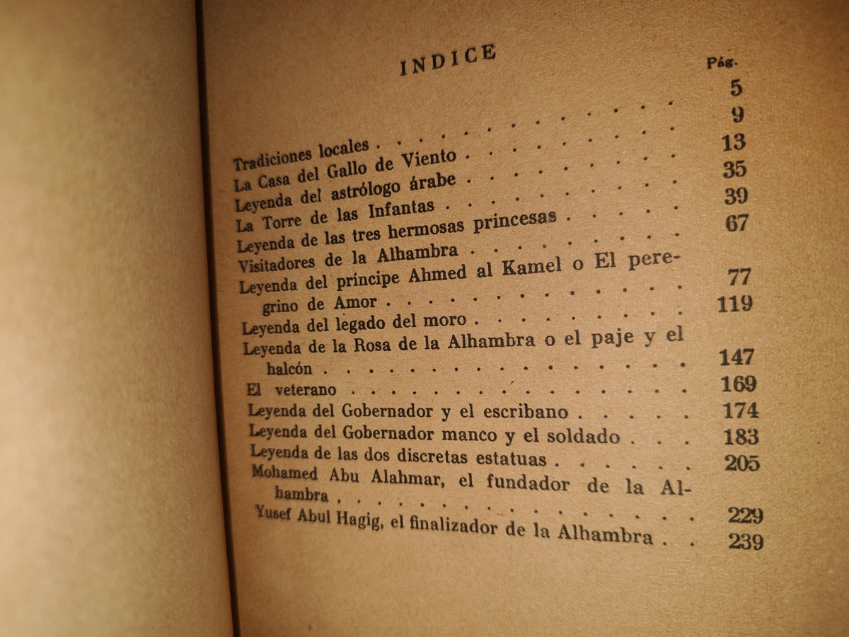 96- Cuentos De La Alhambra - Washington Irving. Editora ”Latino Americana” S. A. - 1952