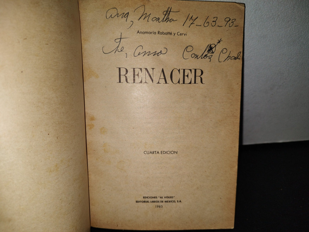 54- Renacer - Anamaría Rabatté Y Cervi - 1983