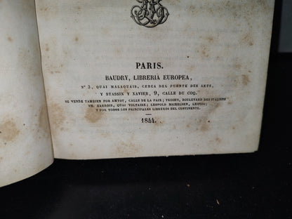 64- Obras Completas De D. Francisco Martínez De La Rosa. Tomo Quinto/Espíritu Del Siglo Tomo Ii 1844