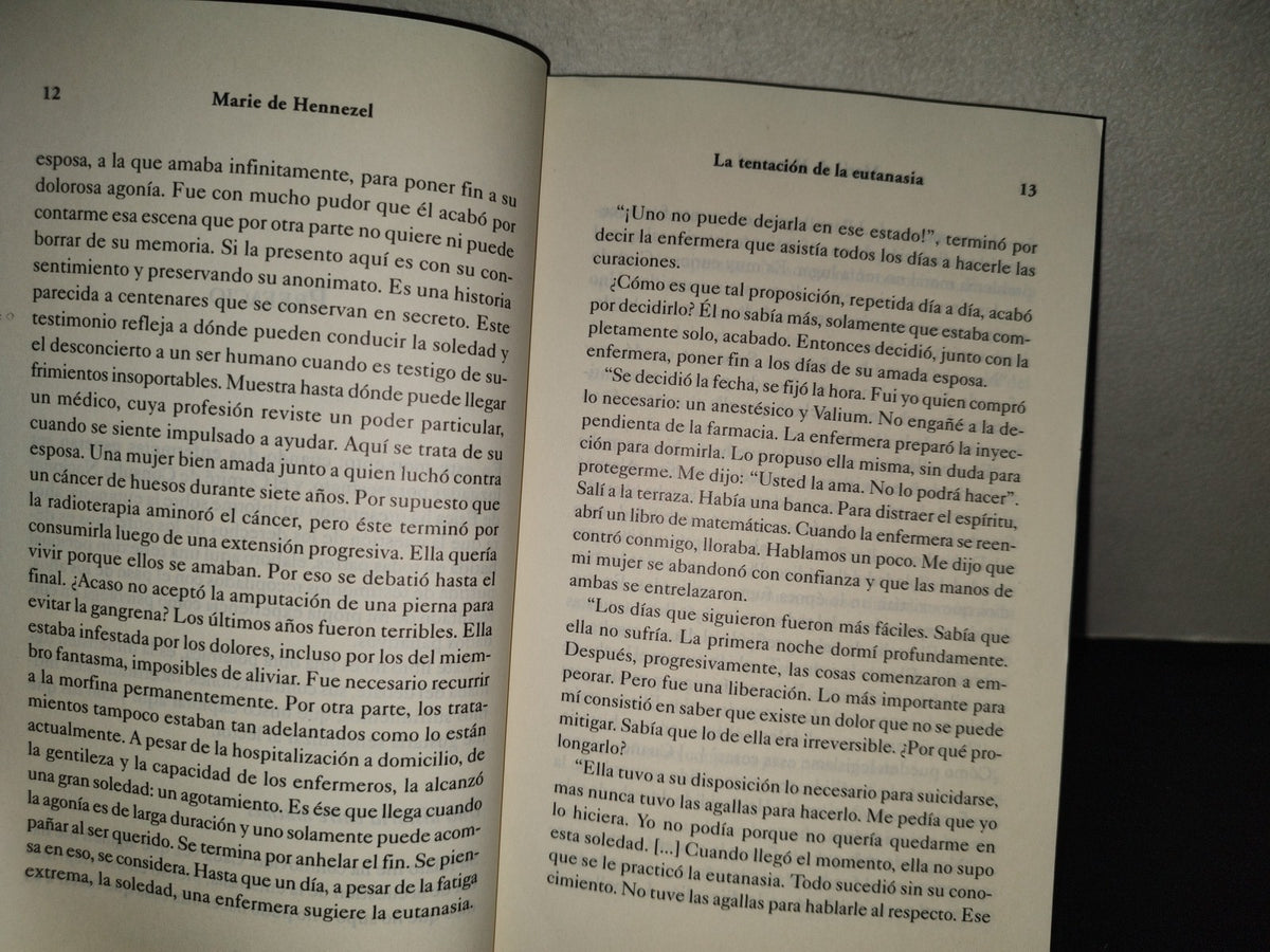 201- La Tentación De La Eutanasia - Marie De Hennezel - 1A. Ed. 2001