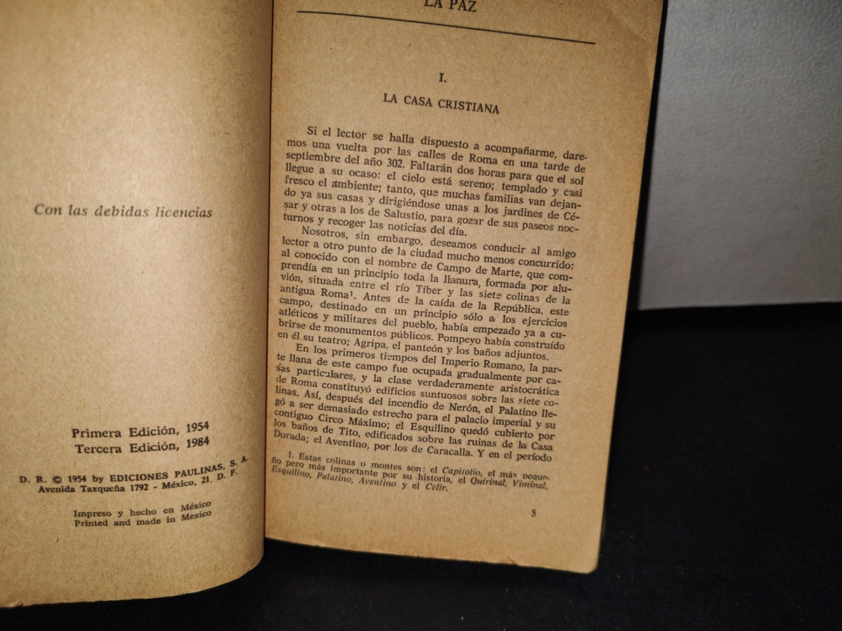 172- Fabiola - Nicolas Wiseman. Iii Edición - 1984 - Ediciones Paulinas
