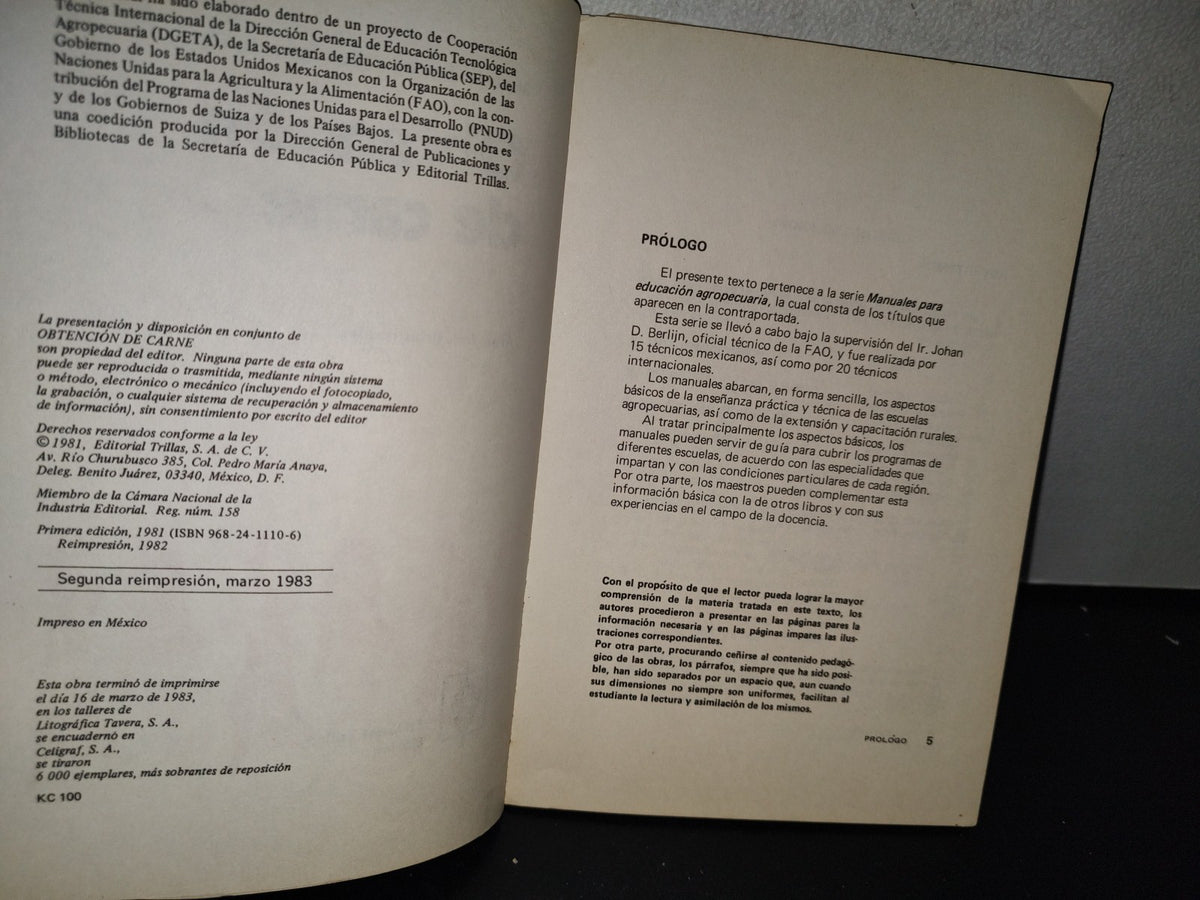 90- Manuales Para Educación Agropecuaria - Obtención De Carne - Editorial Trillas - 1983
