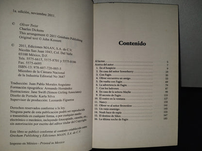 84- Oliver Twist - Charles Dickens - Eiciones Maan S.A. De C.V. - 1A. Edición, Noviembre 2011