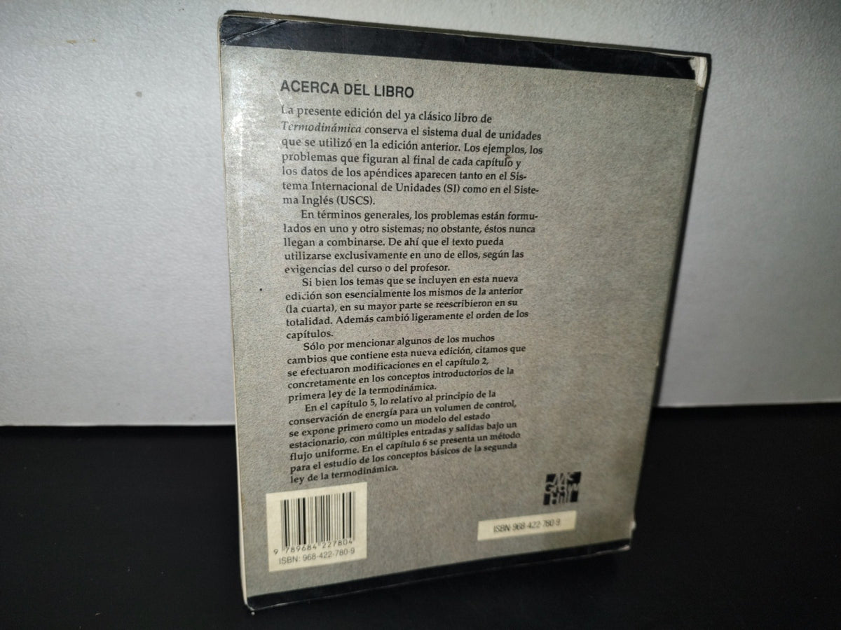 87-2- Termodinámica - Kenneth Wark, Jr. - 5A. Ed. 1995
