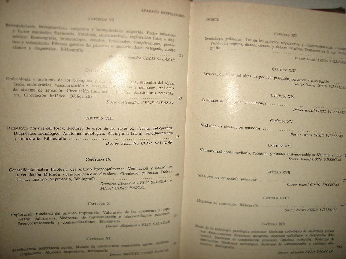 161- Aparato Respiratorio. Patología Clínica Y Terapéutica - Ismael Cosío Villegas - Librería De Medicina, 1978