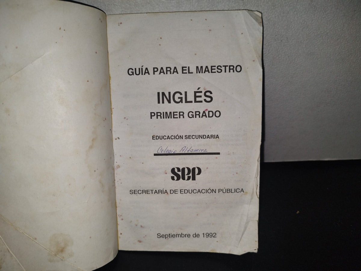 98- Guía Para El Maestro. Inglés Primer Grado - Sep 1992