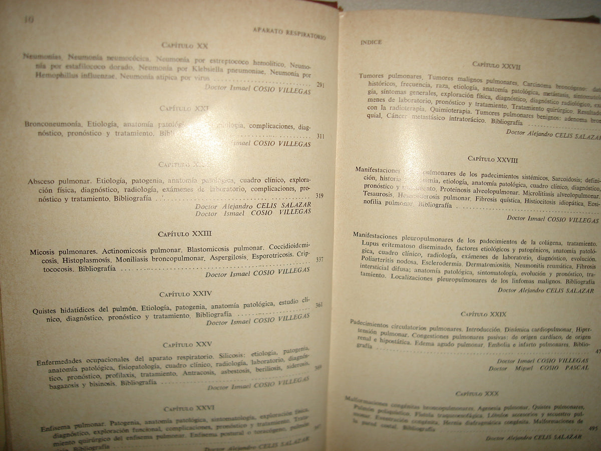 161- Aparato Respiratorio. Patología Clínica Y Terapéutica - Ismael Cosío Villegas - Librería De Medicina, 1978