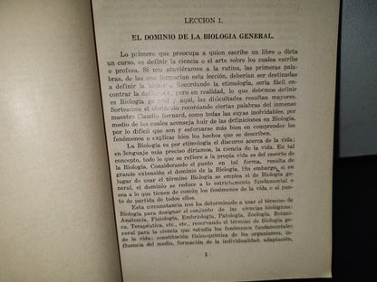 91- Lecciones De Biología General - Fernando Ocaranza - Segunda Edición, México 1931